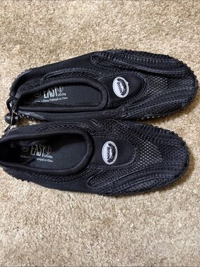 Easy USA Women's Black Mesh Slip-On Athletic Water Shoes